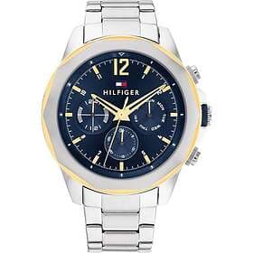Tommy Hilfiger 1792059 Men's Blue Dial Two-Tone Bezel Watch