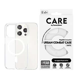 CARE by Flagship Case Urban Combat w. White MagSafe till iPhone 15 Pro