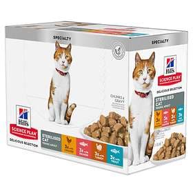 Hills Feline Science Plan Pouches Young Adult Sterilised Multipack 12x