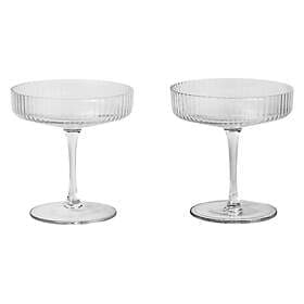 Ferm Living Ripple Champagneglass 15cl 2-pack