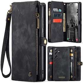 CaseMe Retro Skinn Lommebokdeksel for Samsung Galaxy S25